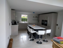 Traditional Kitchen with oak worktops